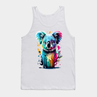 Koala Bear Colourful - Cute Koala Bear Artwork Tank Top